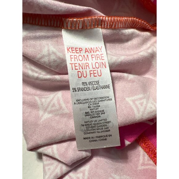 Hatley Floral Droplet Tropics T-Shirt Dress Orange Pink White Small NWT - Picture 8 of 11